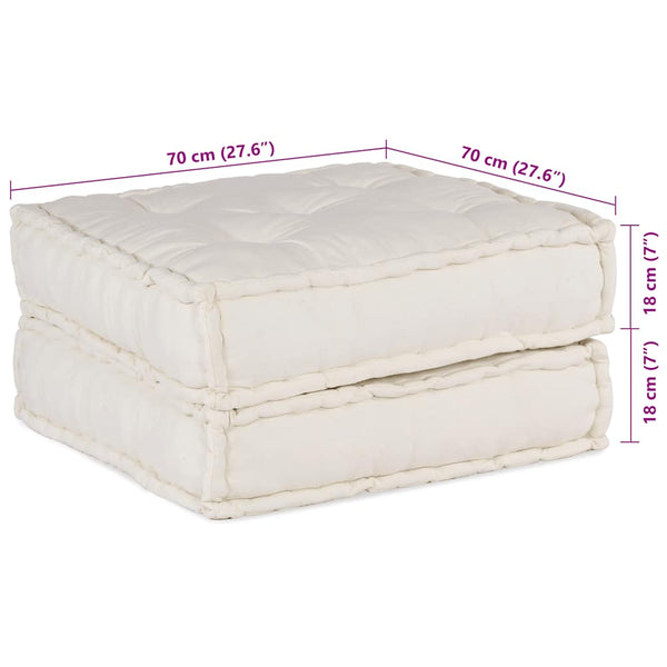 Modulares Sofaelement Creme Stoff 70x70