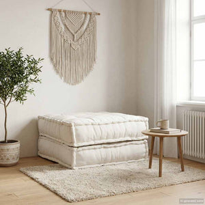 Modulares Sofaelement Creme Stoff 70x70