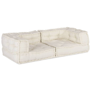2-Sitzer Modulsofa Creme Stoff