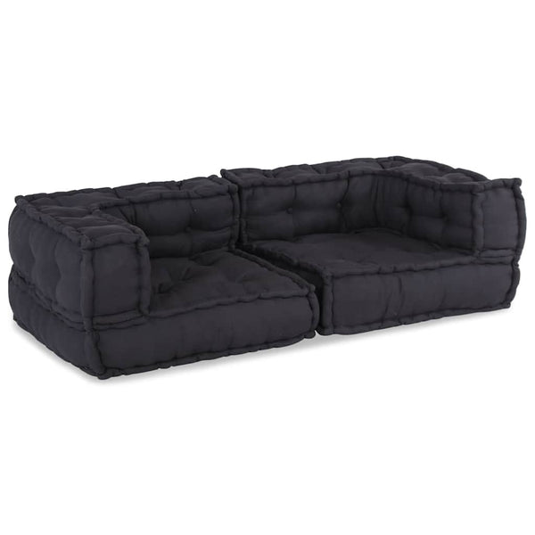 2-Sitzer Modulsofa Anthrazit Stoff