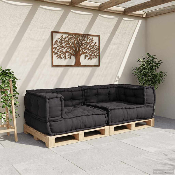 2-Sitzer Modulsofa Anthrazit Stoff