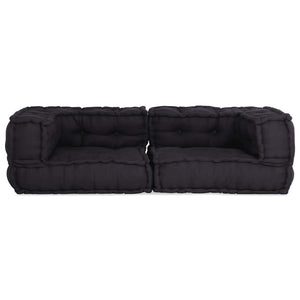 2-Sitzer Modulsofa Anthrazit Stoff