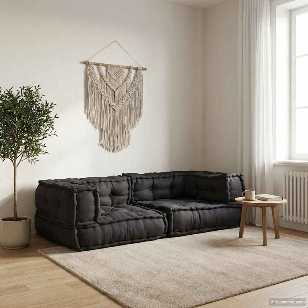 2-Sitzer Modulsofa Anthrazit Stoff
