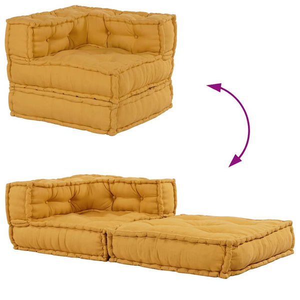 Gelbes modulares Sofaelement 70x70 cm