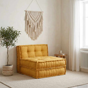 Modulares Sofaelement Gelb 70x70 cm