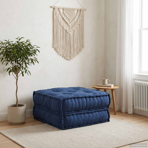 Modulare Sofagarnitur Indigo Stoff 70x70 cm