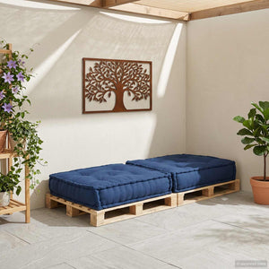 Modulare Sofagarnitur Indigo Stoff 70x70 cm