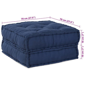 Modulare Sofagarnitur Indigo Stoff 70x70 cm