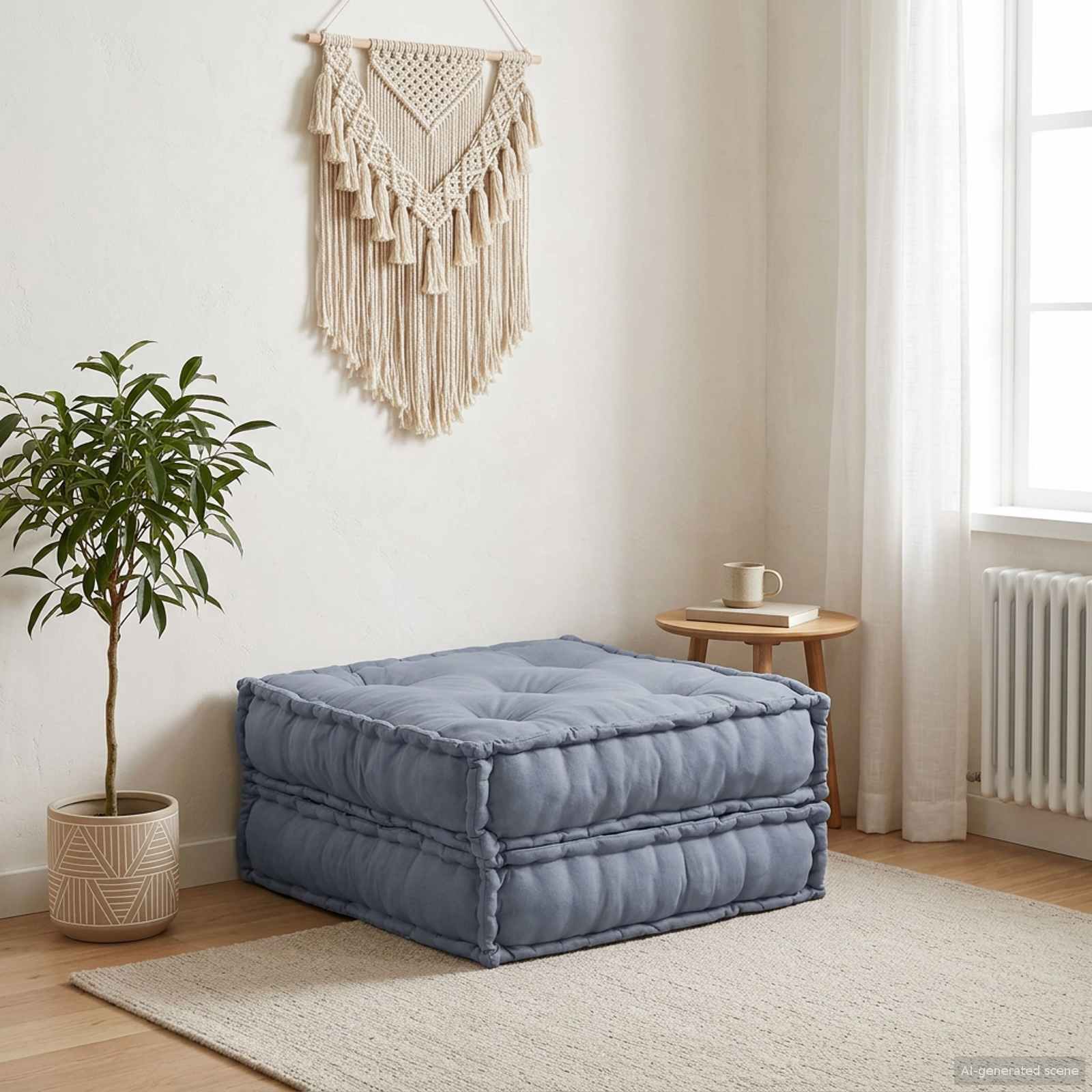 Modulare Sofagarnitur Grau Stoff 70x70