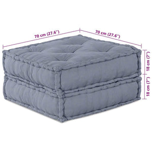 Modulare Sofagarnitur Grau Stoff 70x70