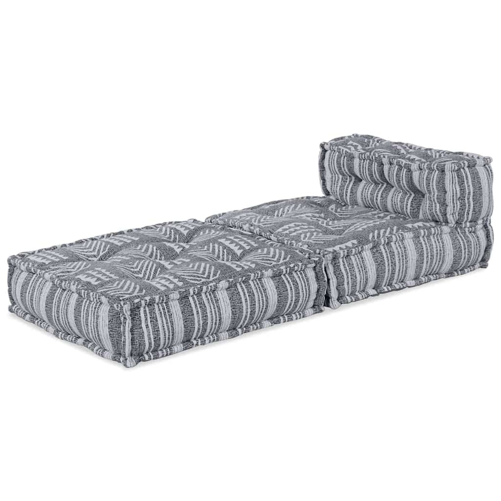 Modulare Sofagarnitur Grau Stoff 70x70x56cm