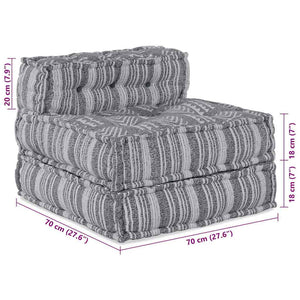 Modulare Sofagarnitur Grau Stoff 70x70x56cm
