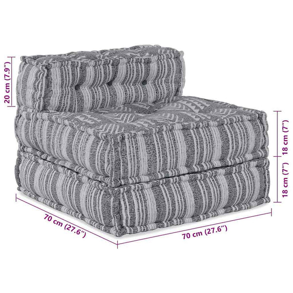 Modulare Sofagarnitur Grau Stoff 70x70x56cm
