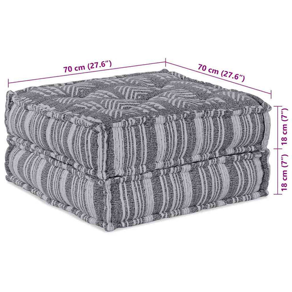 Modulare Sofagarnitur Grau Stoff 70x70 cm
