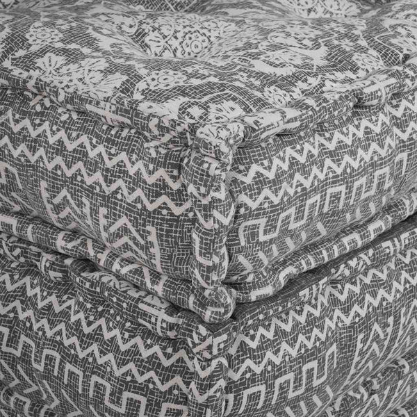Modulare Sofagarnitur Hellgrau Stoff 70x70