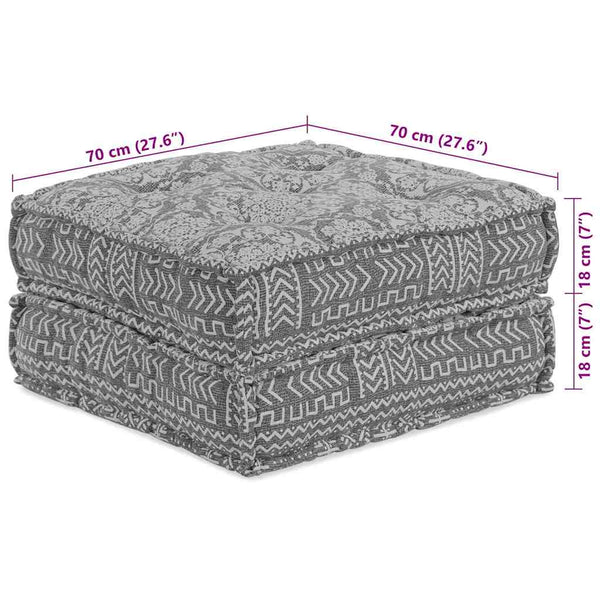 Modulare Sofagarnitur Hellgrau Stoff 70x70