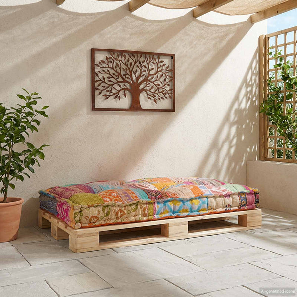 Mehrfarbiges Palettenkissen 120x80 cm