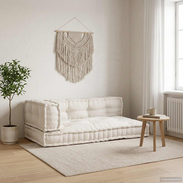 Palettensofa Kissen Creme 3er Set