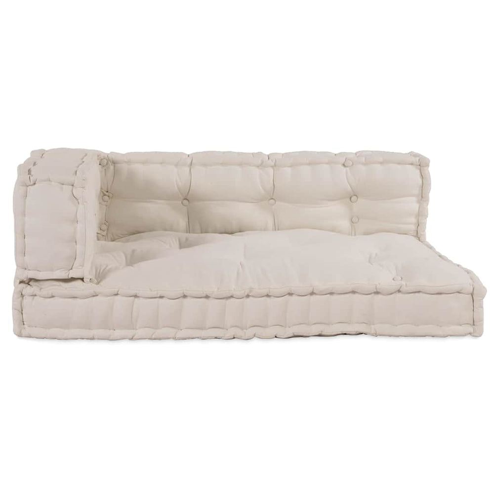 Palettensofa Kissen Creme 3er Set