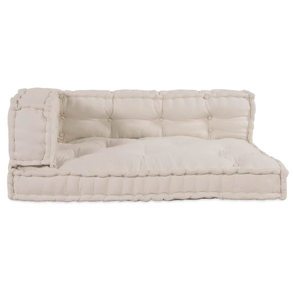 Palettensofa Kissen Creme 3er Set