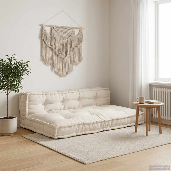 Palettensofa Kissen Creme 120x80 cm 2er Set