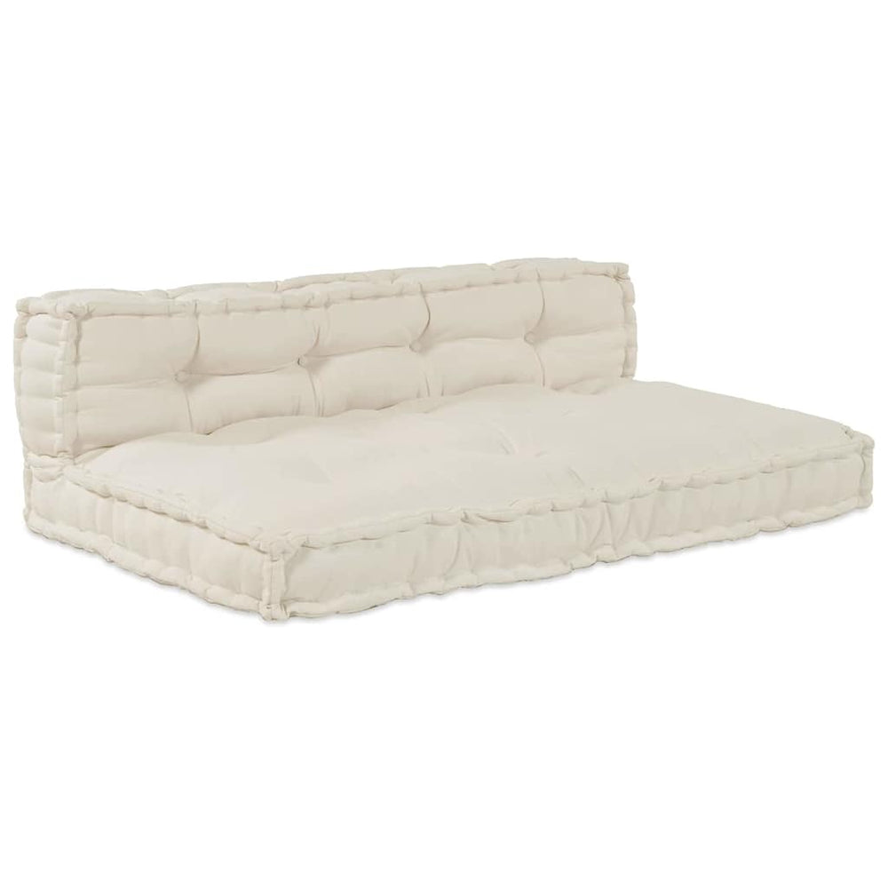 Palettensofa Kissen Creme 120x80 cm 2er Set