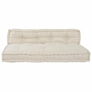 Palettensofa Kissen Creme 120x80 cm 2er Set