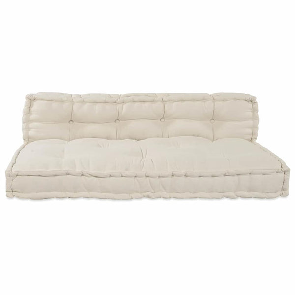 Palettensofa Kissen Creme 120x80 cm 2er Set