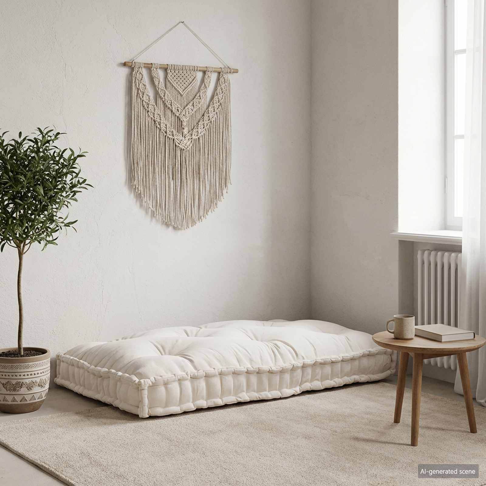 Palettenkissen Creme 120x80x12cm