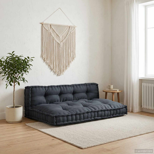Palettensofa Kissen Anthrazit 120x80 cm 2er Set