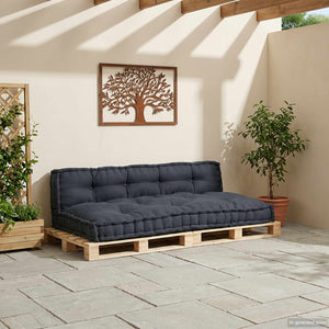 Palettensofa Kissen Anthrazit 120x80 cm 2er Set