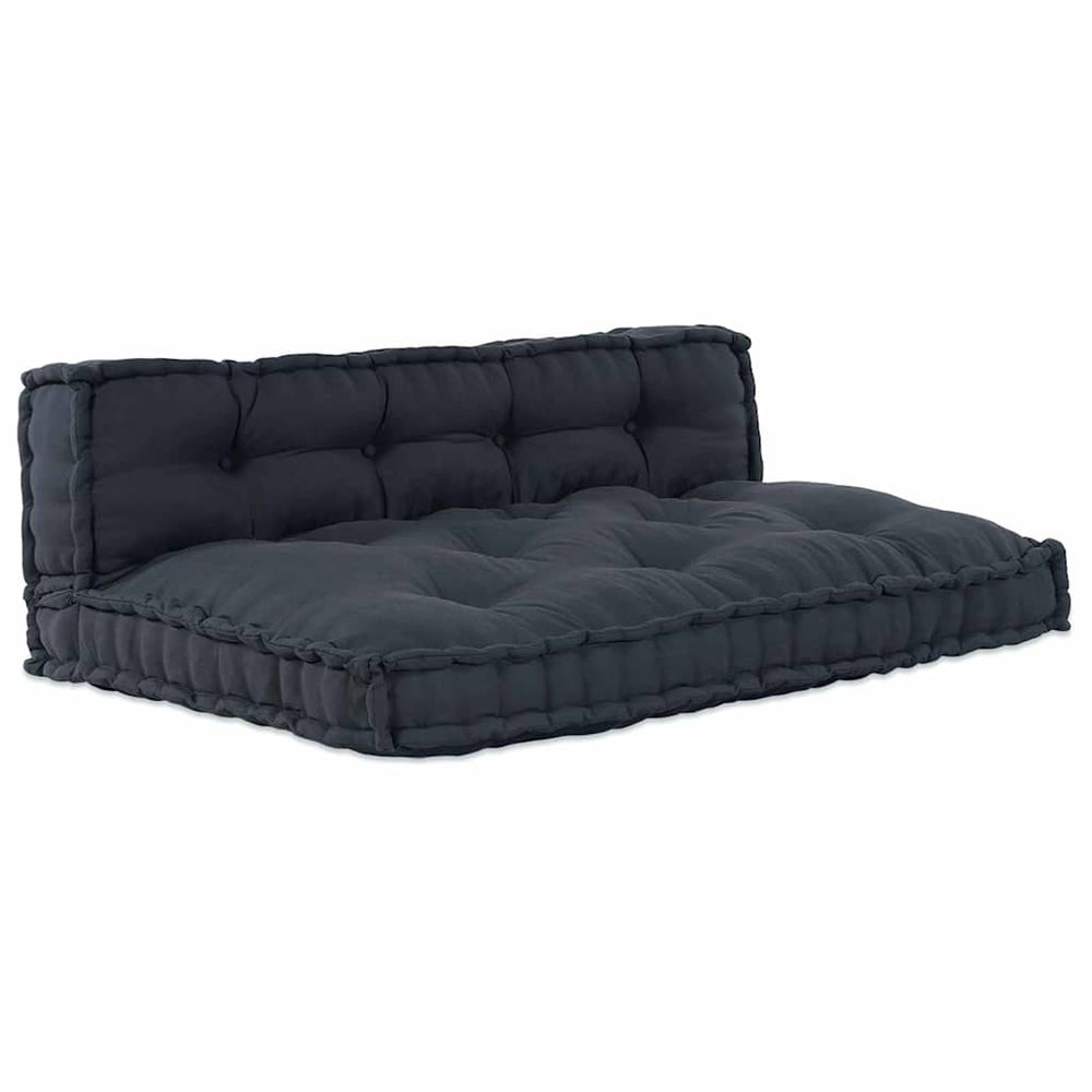 Palettensofa Kissen Anthrazit 120x80 cm 2er Set