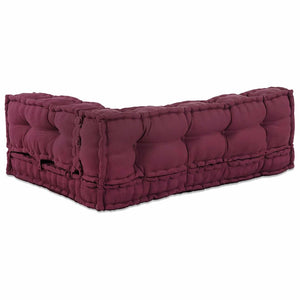vidaXL Coussins de palette pour canapé 3 pcs marron châtaigne 120 x 80 x 38 cm tissu