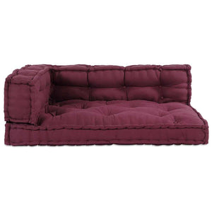 vidaXL Coussins de palette pour canapé 3 pcs marron châtaigne 120 x 80 x 38 cm tissu