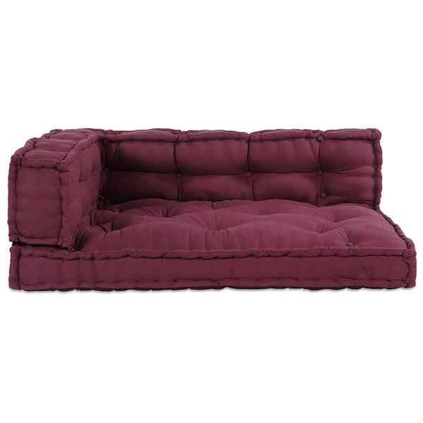 vidaXL Coussins de palette pour canapé 3 pcs marron châtaigne 120 x 80 x 38 cm tissu