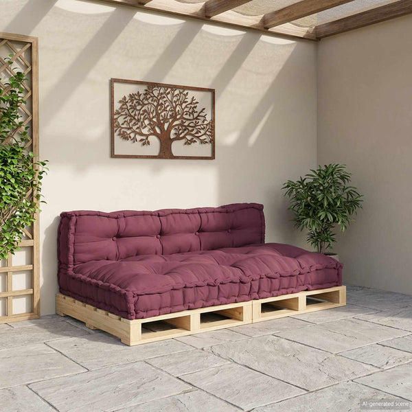 Palettensofa Kissen Kastanienbraun 2er Set
