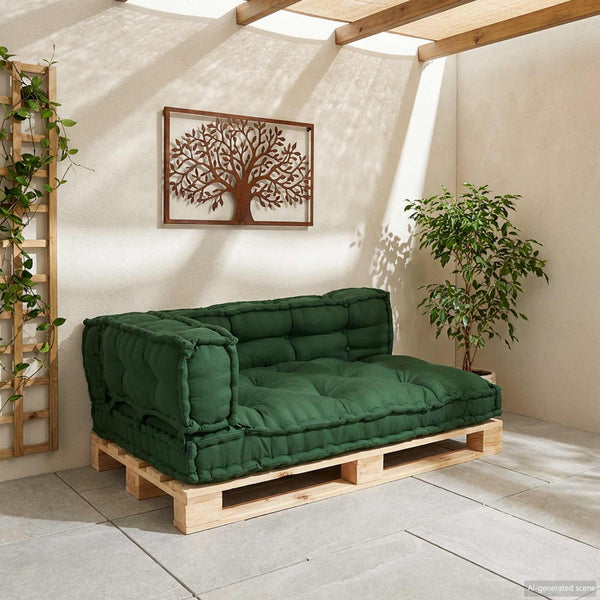 Palettensofa Kissen Grün 3er Set