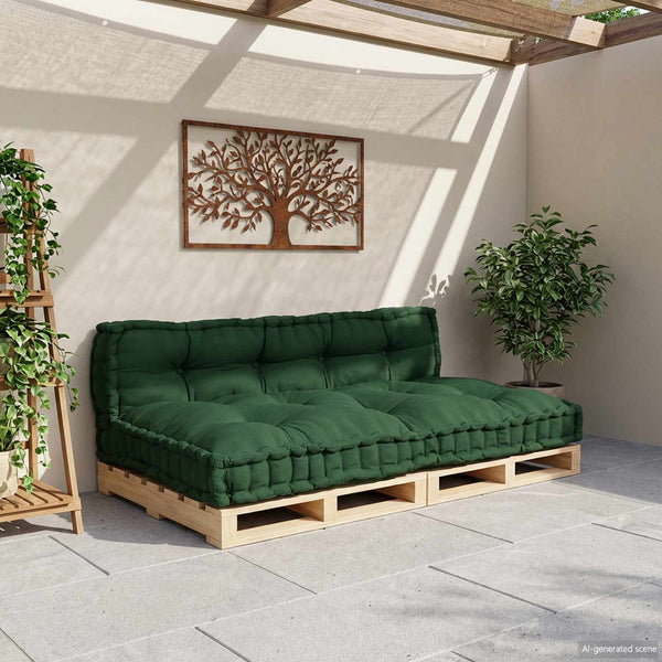 Palettenkissen Grün 120x80 cm 2er Set