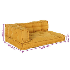 Palettensofa Kissen Gelb 3er Set