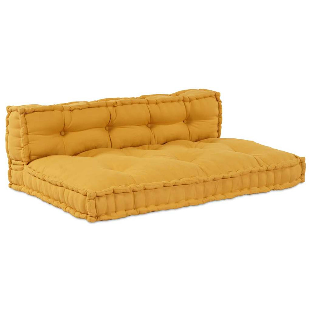 Gelbe Palettenkissen 2er Set 120x80 cm