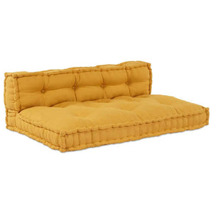 Gelbe Palettenkissen 2er Set 120x80 cm
