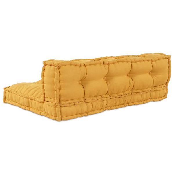 Gelbe Palettenkissen 2er Set 120x80 cm