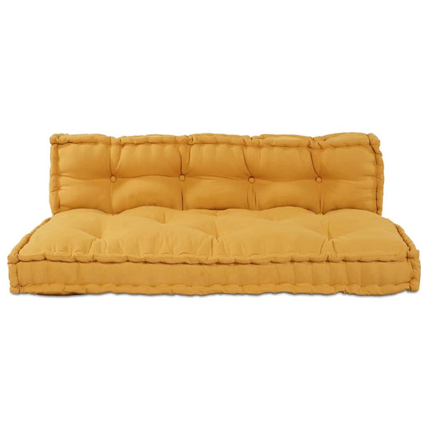 Gelbe Palettenkissen 2er Set 120x80 cm