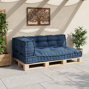 Palettenkissen 3er Set Indigo Stoff