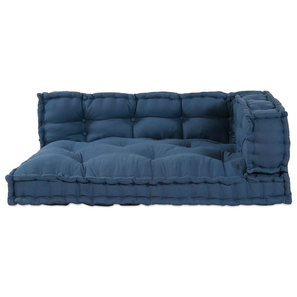 Palettenkissen 3er Set Indigo Stoff