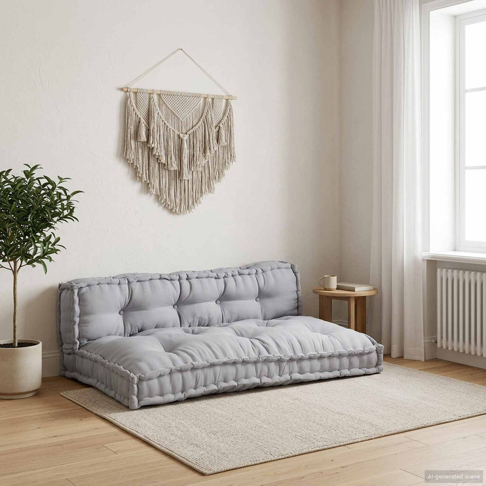 Palettenkissen Sofa Grau 2er Set