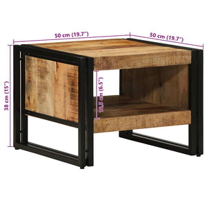 Couchtisch Mango Massivholz 50x50 cm
