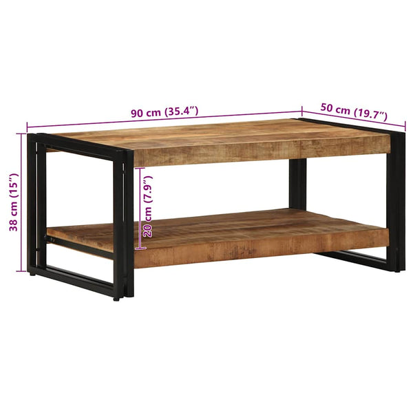 Couchtisch Mango Massivholz 90x50 cm