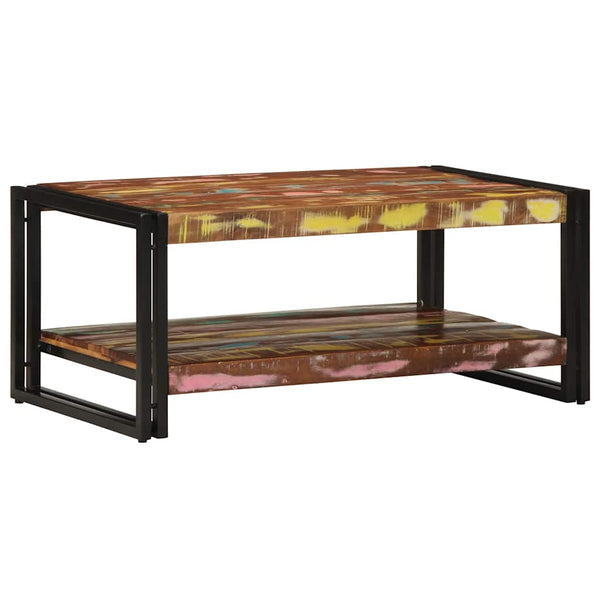Mehrfarbiger Couchtisch Altholz 90x50 cm