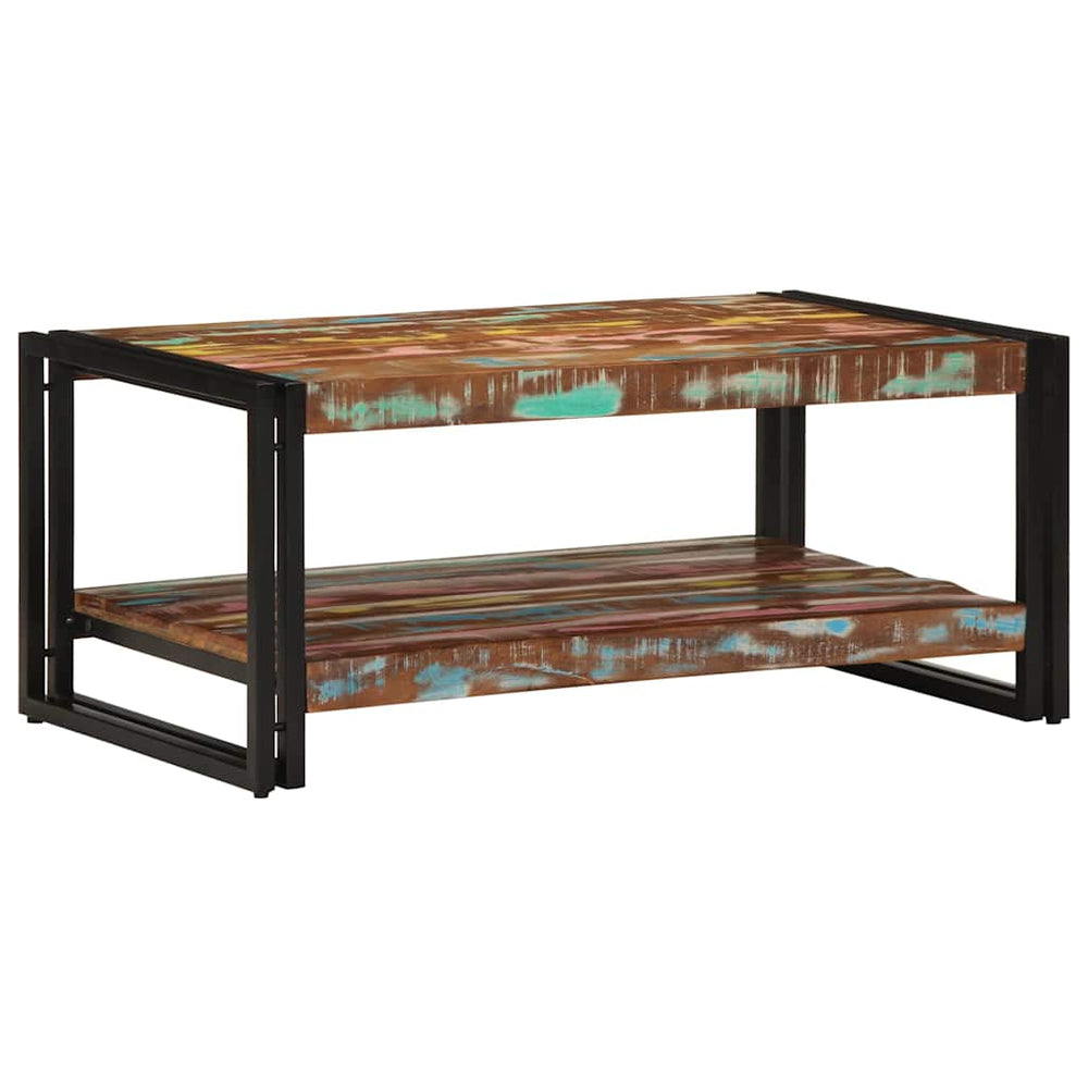 Mehrfarbiger Couchtisch Altholz 90x50 cm